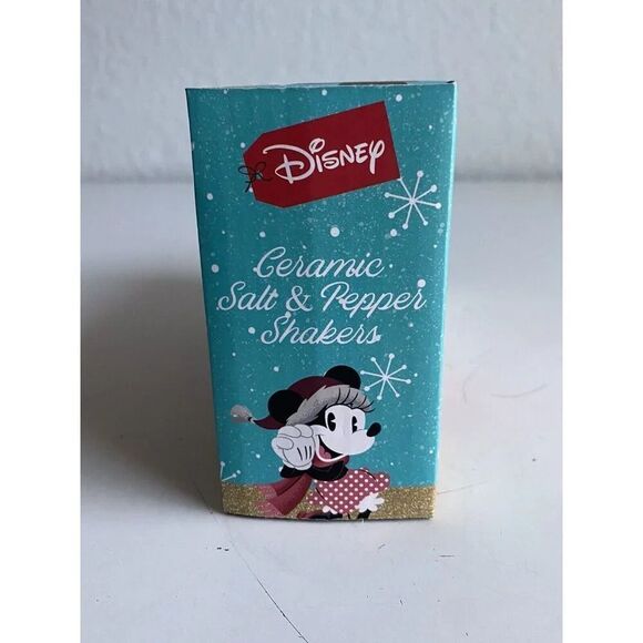 Disney Mickey And Minnie Mouse Christmas Peppermint Salt Pepper Shakers NEW - Picture 5 of 12